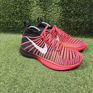 Nike Free Train Force‎ FlyKnit Black Neon Crimson Sneakers 833275-001 Mens 8.5
